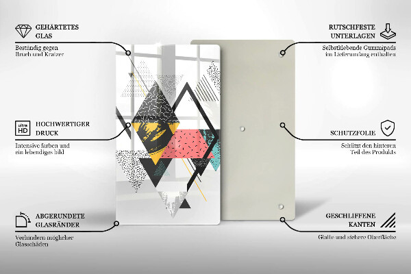 Copri piano induzione Triangoli astratti