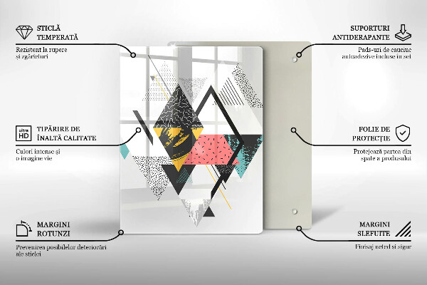 Copri piano induzione Triangoli astratti