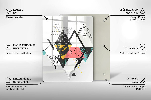Copri piano induzione Triangoli astratti
