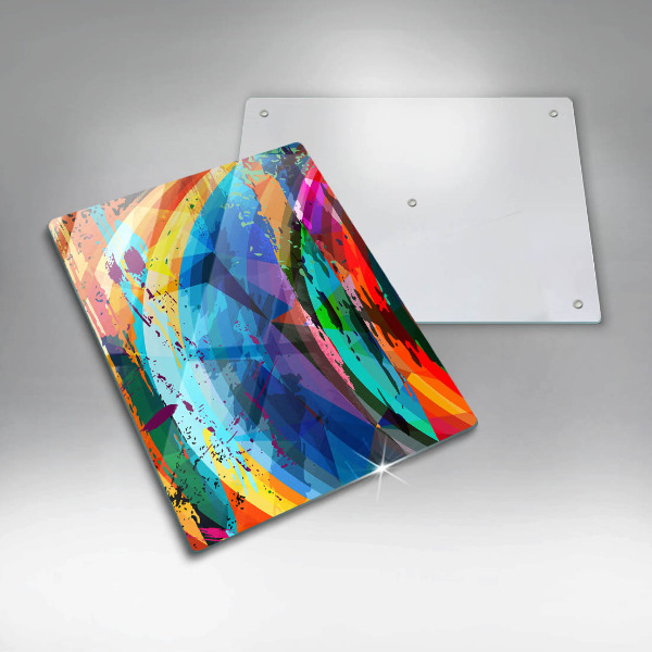 Copri fornello cucina Macchie di vernice colorata