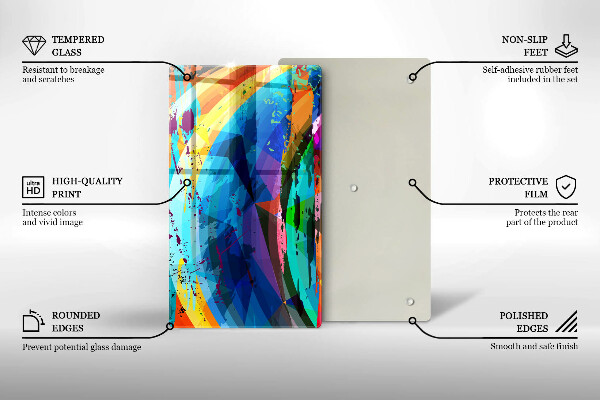 Copri fornello cucina Macchie di vernice colorata