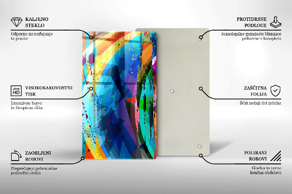 Copri fornello cucina Macchie di vernice colorata
