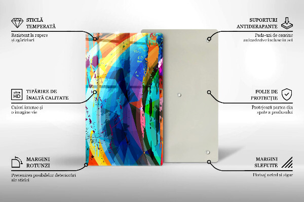 Copri fornello cucina Macchie di vernice colorata