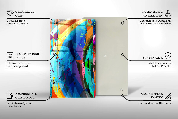 Copri fornello cucina Macchie di vernice colorata