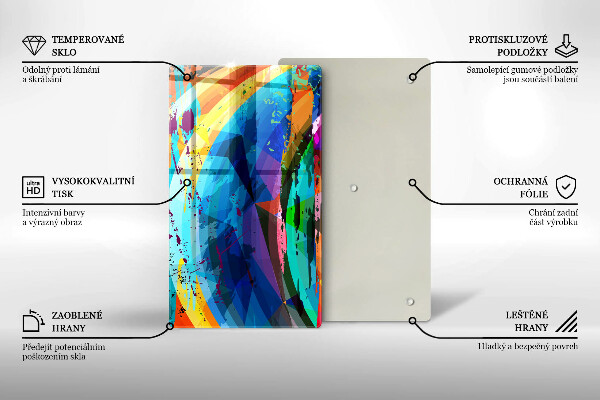 Copri fornello cucina Macchie di vernice colorata