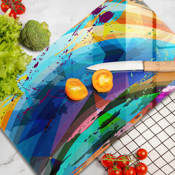 Copri fornello cucina Macchie di vernice colorata