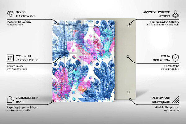 Copri piano induzione Illustrazione di piume boho