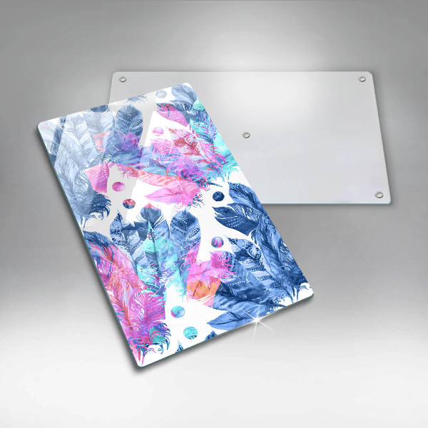 Copri piano induzione Illustrazione di piume boho