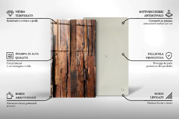 Copri fornello cucina Tavole di legno decorative