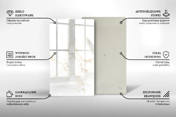 Copri piano induzione Elegante pietra di marmo