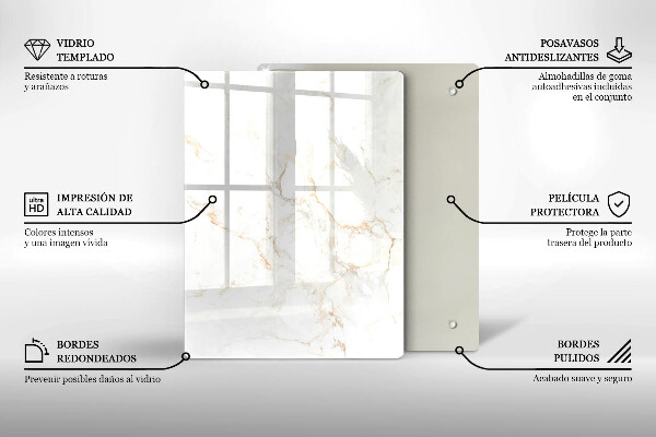 Copri piano induzione Elegante pietra di marmo