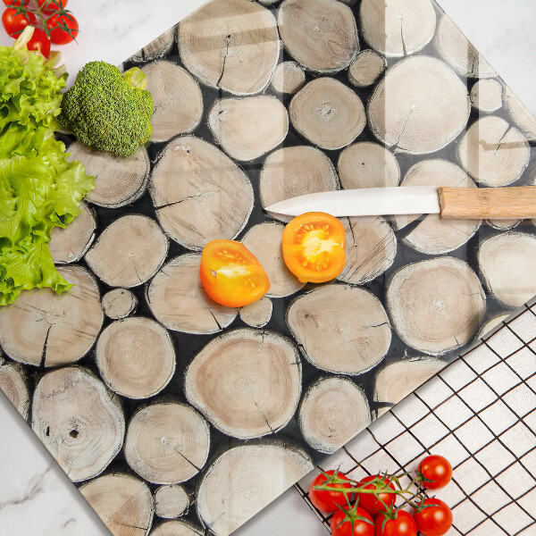 Copri piano induzione Tronchi d'albero in legno