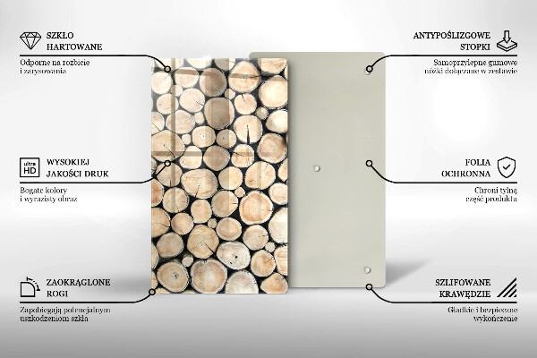 Copri piano induzione Tronchi d'albero in legno