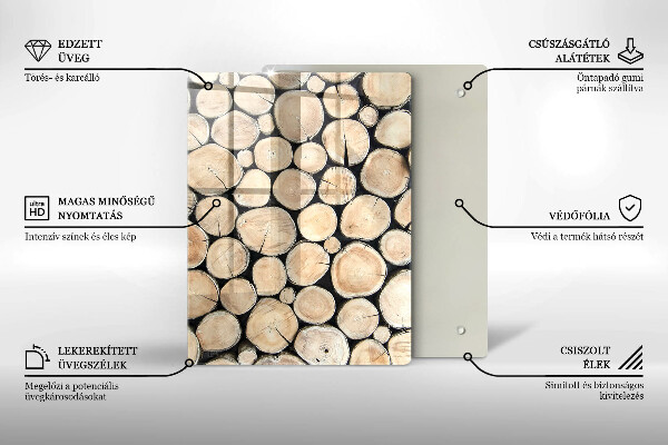 Copri piano induzione Tronchi d'albero in legno