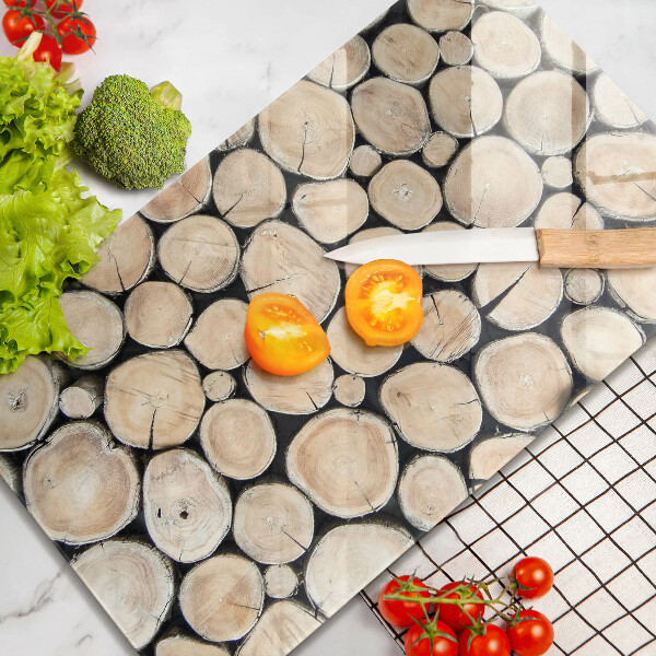 Copri piano induzione Tronchi d'albero in legno