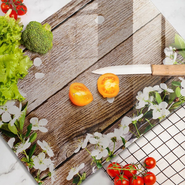 Copri piano induzione Fiori bianchi sulle tavole