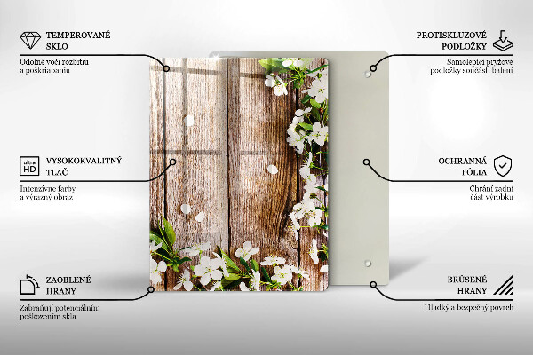 Copri piano induzione Fiori bianchi sulle tavole