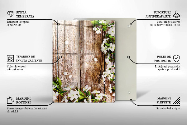 Copri piano induzione Fiori bianchi sulle tavole