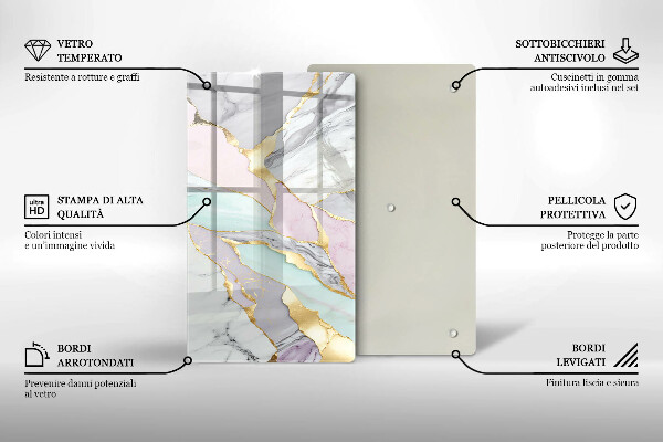Copri piano induzione Marmo pastello