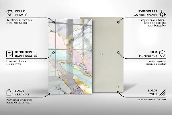 Copri piano induzione Marmo pastello