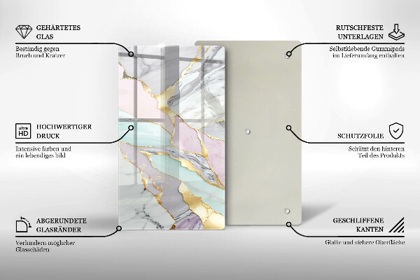 Copri piano induzione Marmo pastello