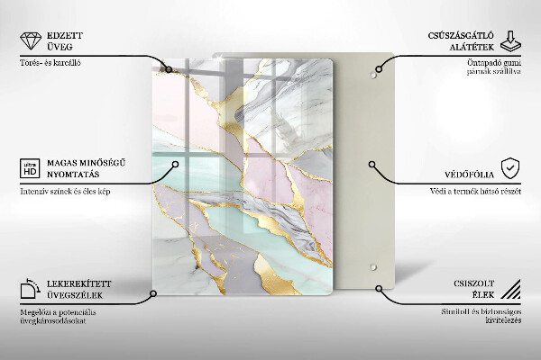 Copri piano induzione Marmo pastello