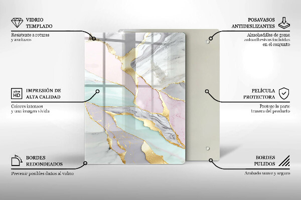 Copri piano induzione Marmo pastello