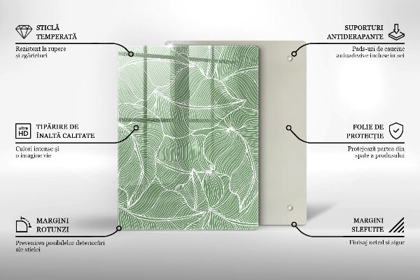 Copri piano induzione Foglie lineari