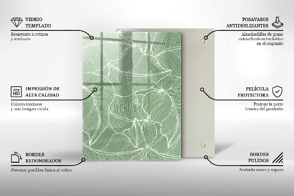Copri piano induzione Foglie lineari