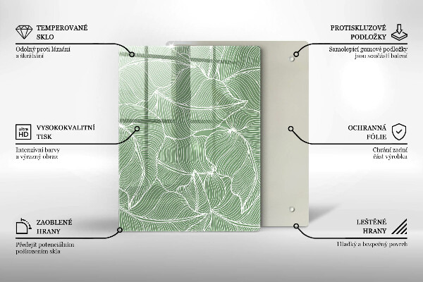 Copri piano induzione Foglie lineari