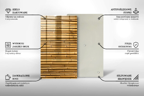 Copri piano induzione Bambù boho naturale