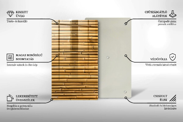 Copri piano induzione Bambù boho naturale