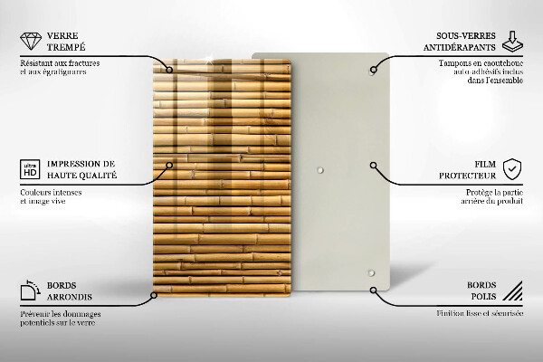 Copri piano induzione Bambù boho naturale