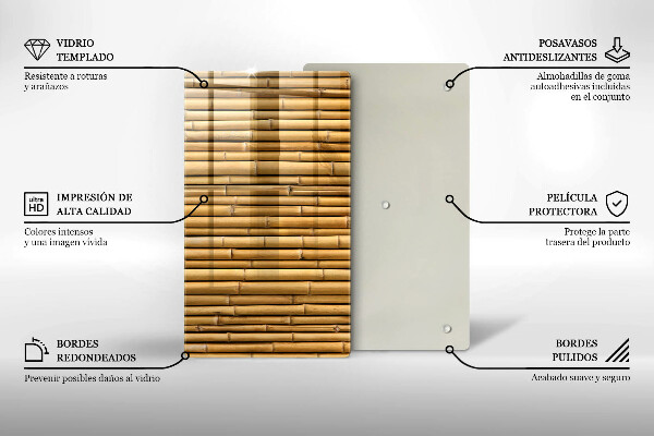 Copri piano induzione Bambù boho naturale