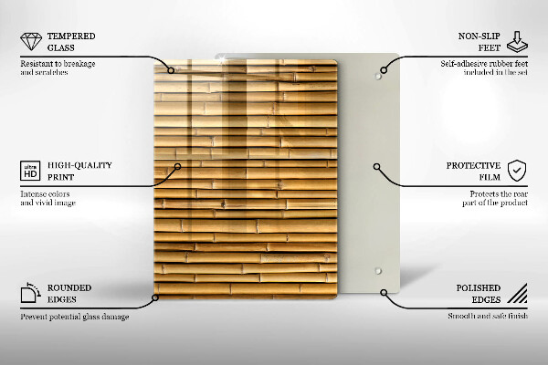 Copri piano induzione Bambù boho naturale