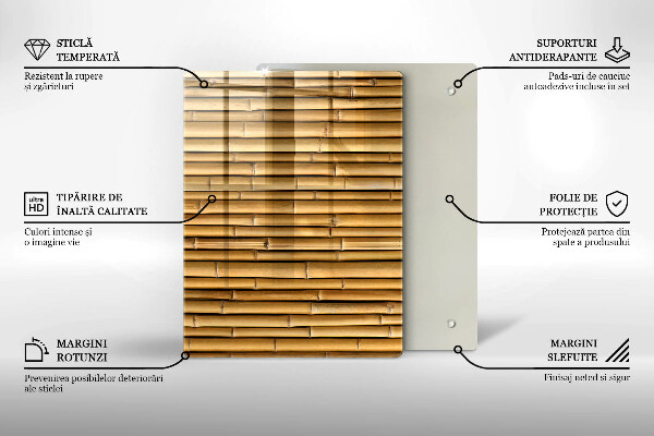 Copri piano induzione Bambù boho naturale