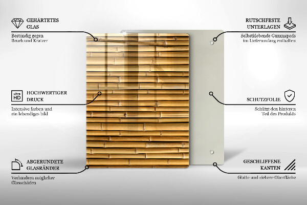 Copri piano induzione Bambù boho naturale