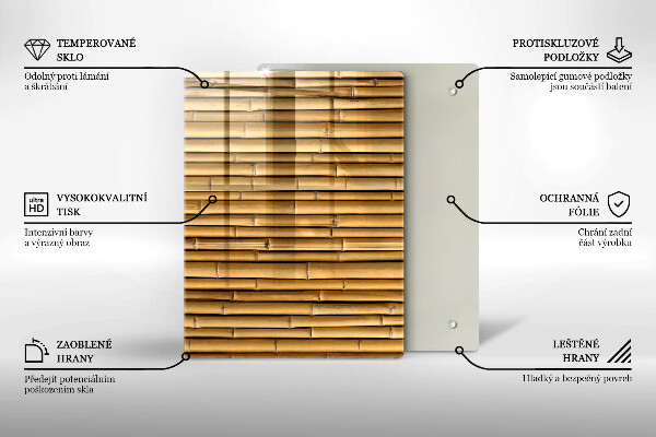 Copri piano induzione Bambù boho naturale