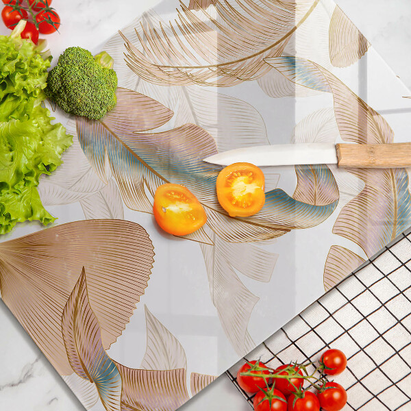 Copri piano induzione Piume e foglie boho