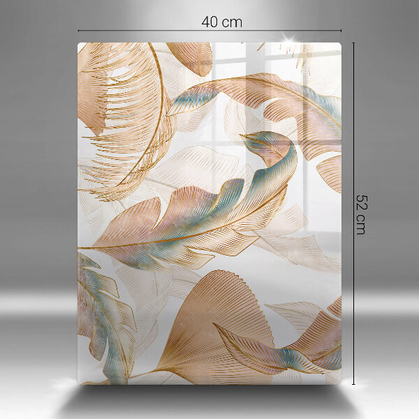 Copri piano induzione Piume e foglie boho