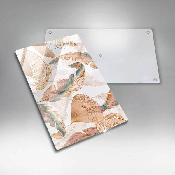 Copri piano induzione Piume e foglie boho