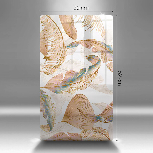 Copri piano induzione Piume e foglie boho