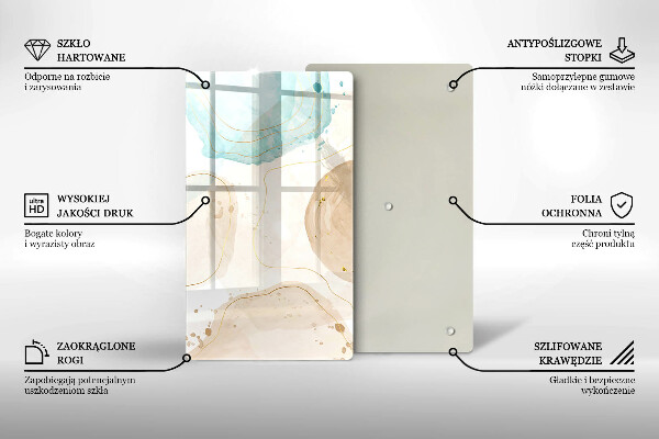 Copri piano induzione Macchie boho e oro