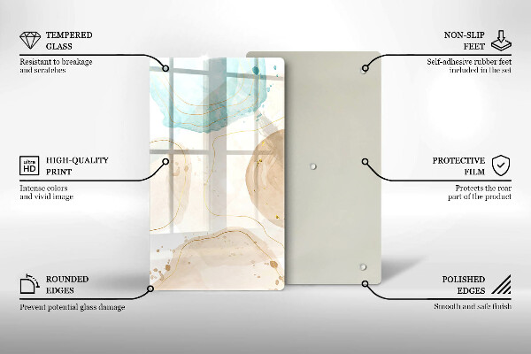 Copri piano induzione Macchie boho e oro