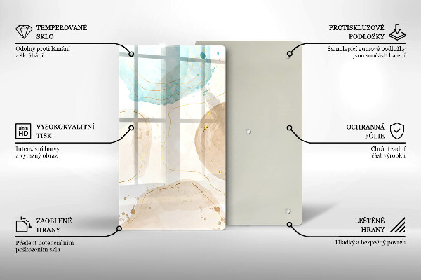 Copri piano induzione Macchie boho e oro