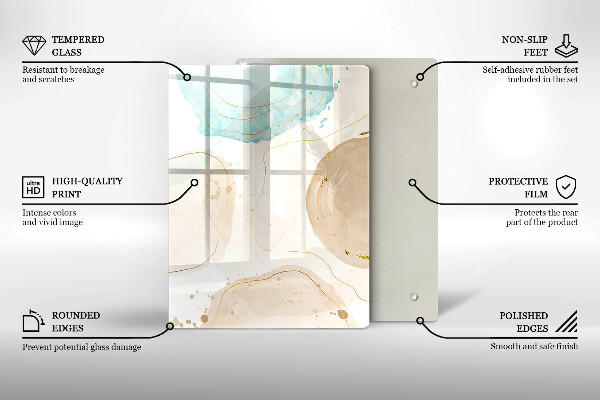 Copri piano induzione Macchie boho e oro