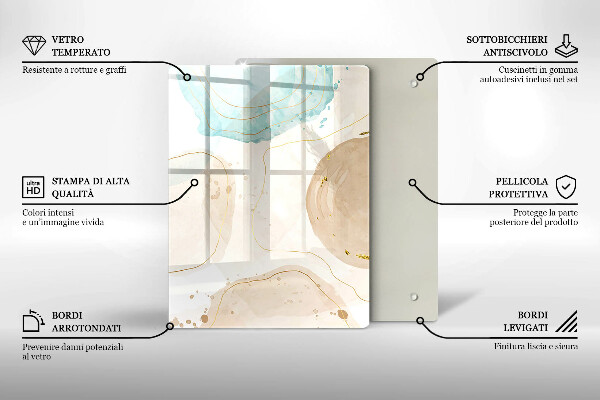 Copri piano induzione Macchie boho e oro