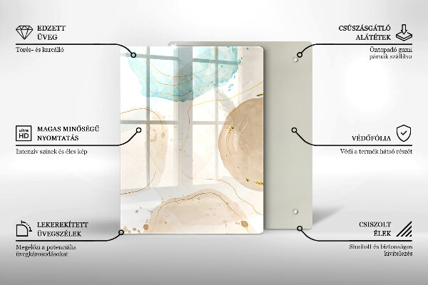 Copri piano induzione Macchie boho e oro