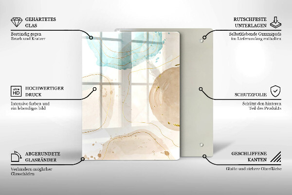 Copri piano induzione Macchie boho e oro