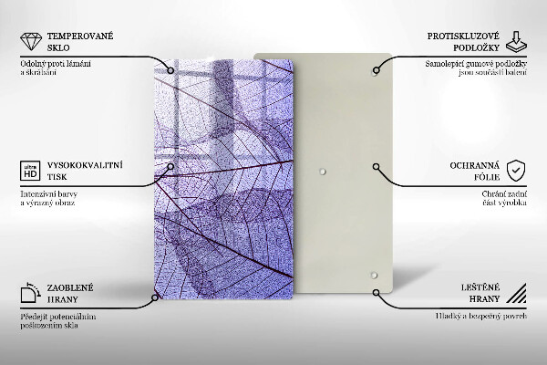 Copri piano induzione Foglie con venature